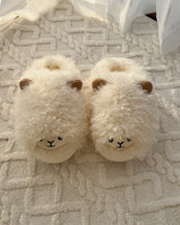 Cute Sheep Cartoon Furry Slippers