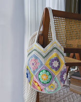 Handmade Flower Crochet Tote Bag