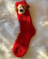 Women Cute Unisex Marled Dog Floor Socks