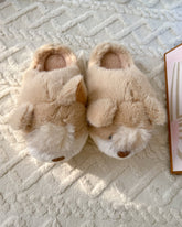 Cozy Cute Dog Cartoon Plush Slippers