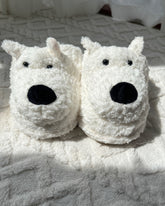 Cute Fluffy Comfy Westie Slippers