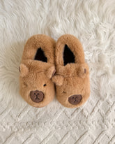 Cute Capybara Cartoon Plush Slippers