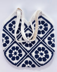 The Crochet Floral Triangle Boho Bag