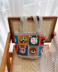 Handcrocheted Animal Face Bag