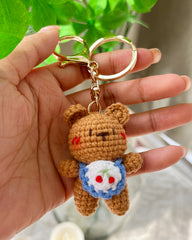 Handcrafted Crochet Bear Keychain