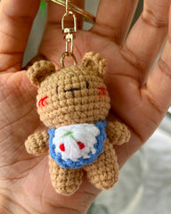 Handcrafted Crochet Bear Keychain