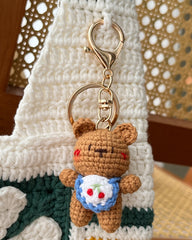 Handcrafted Crochet Bear Keychain