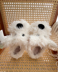 Handmade Fuzzy Westie Slippers