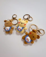 Handcrafted Crochet Bear Keychain