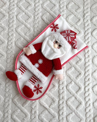 Handmade Unique Knited Christmas Stocking Ornaments