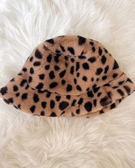 Leopard Print Plush Hat