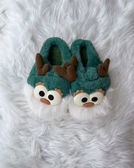 Cute Fluffy Cartoon Christmas Slipper