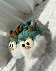 Cute Fluffy Cartoon Christmas Slipper