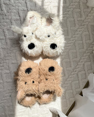 Handmade Fuzzy Westie Slippers