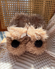 Brown Warm Fluffy Comfy Westie Slippers