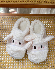 Cute Little Sheep Cartoon Plush Slippers