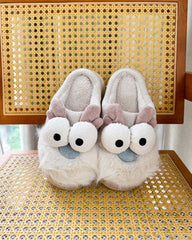 Cozy Big Eye Dragon Cartoon Fuzzy Slippers