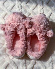 Cozy Pink Pig Cartoon Fuzzy Slippers