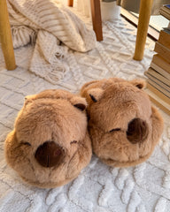 Cute Capybara Cartoon Fluffy Animal House Slippers