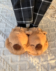 Cute Capybara Cartoon Fluffy Animal House Slippers