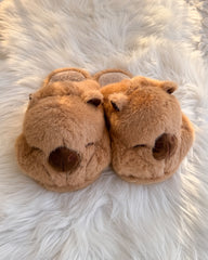 Cute Capybara Cartoon Fluffy Animal House Slippers