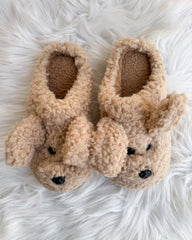 Cozy Teddy Dog Cartoon Fuzzy Slippers