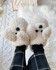 Cozy Teddy Dog Cartoon Fuzzy Slippers