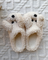 Cozy Teddy Dog Cartoon Fuzzy Slippers