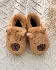Cute Capybara Cartoon Plush Slippers