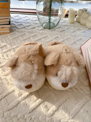 Cozy Cute Dog Cartoon Plush Slippers