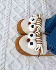 Cozy Funny Big Eye Cartoon Plush Slippers