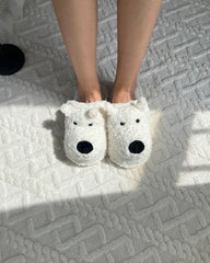 Cute Fluffy Comfy Westie Slippers