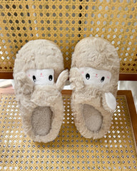 Cute Little Sheep Cartoon Plush Slippers