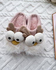 Cozy Big Eye Dragon Cartoon Fuzzy Slippers