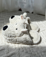 Cute Fluffy Comfy Westie Slippers