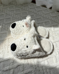 Cute Fluffy Comfy Westie Slippers