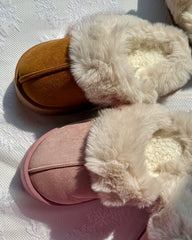 Handmade Women's Thick-Soled Suede Furry Slippers