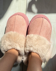 Handmade Women's Thick-Soled Suede Furry Slippers